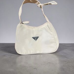 Cream Prada Shoulder Bag NEW